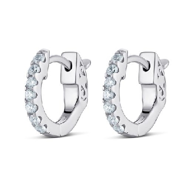 Sterling silver Miss MIMI mini huggy single row.