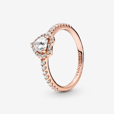 Pandora® Rose ring with clear cubic zirconia. 
Size 7