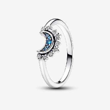 Sterling silver celestial moon Pandora® ring.