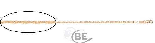 10K Rose gold anklet.