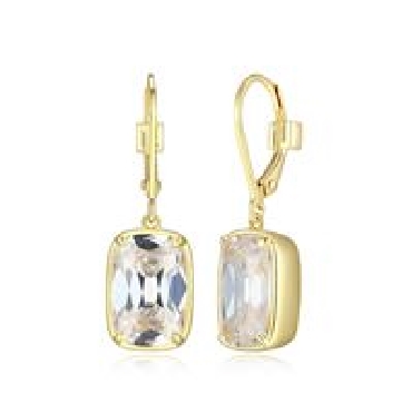 Sterling Silver ELLE   Serenelle   gold plated 12x8mm earrings.