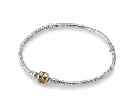 Pandora® Silver Bracelet
With Two Tone Lock