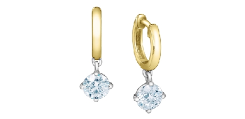 10k yellow/white gold lab grown diamond earrings.

2 lab grown diamond 1.00ct.