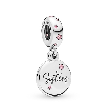 Pandora® Forever Sisters Charm with pink cubic zirconias.
  You don t always see them but they are always there.