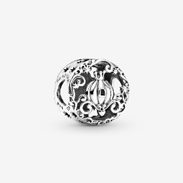 Pandora® Disney Cinderella clock and pumpkin coach sterling silver charm.