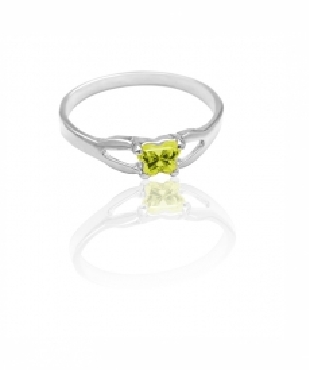 Sterling Silver Birthday Butterfly Ring
August