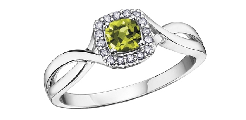 10k white gold peridot and diamond ring.
1 peridot: 4x4mm
16 fancy cut diamonds: .072ct
Canadian Certified Gold 10k white gold peridot and diamond ring.
1 peridot: 4x4mm
16 fancy cut diamonds: .072ct
Canadian Certified Gold