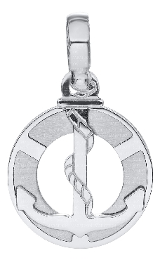 Sterling silver anchor/life ring pendant and necklace. Sterling silver anchor/life ring pendant and necklace.