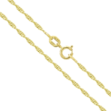 Gold singapore chain necklace.