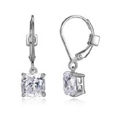 Sterling Silver Elle® earrings with clear Cubic zirconia.