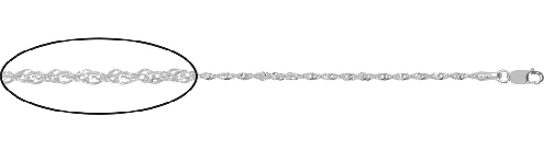 10k white gold singapore chain 16