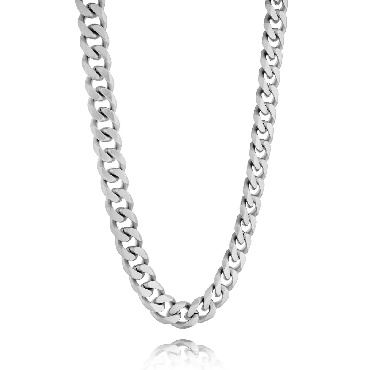 Italgem stainless steel matte 7.7mm curb link 24   chain.